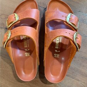 Birkenstock Sandals with Gold Big Buckles - size 40
